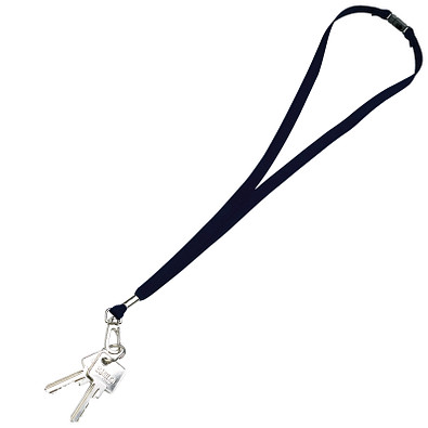 Schlüsselband,10 mm, inkl. Druck, schwarz